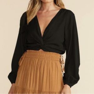 Mink pink black Womens blouse